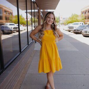 NWT - Dear John Rori Midi Tank Dress in Citrus Yellow